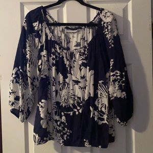 Boho floral blouse XL